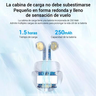 AUDÍFONOS LENOVO TRUE WIRELESS HT38 BLUETOOTH EARBUDS BLANCO - 3