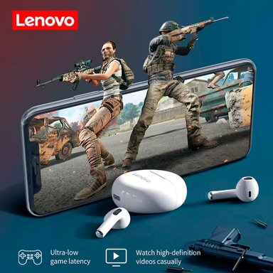 AUDÍFONOS LENOVO TRUE WIRELESS HT38 BLUETOOTH EARBUDS BLANCO - 4