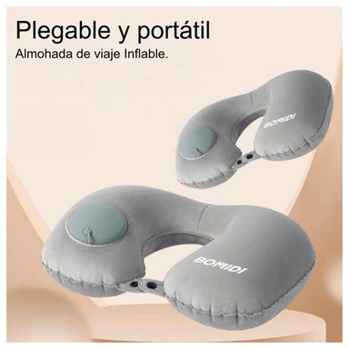 ALMOHADA DE CUELLO BOMIDI U02 GRIS INFLABLE - 4