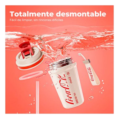 TERMO GERM ROMBO COCACOLA BLANCO 550ML ACERO INOXIDABLE - 4