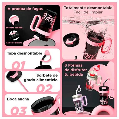 TOMATODO GERM COCA -COLA TRITAN MORADO 800ML 27 OZ - 2