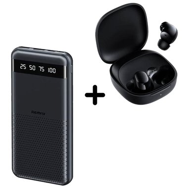 COMBO POWER BANK REMAX RPP-10 NEGRO + AUDÍFONO XIAOMI 6 PLAY NEGRO - 2