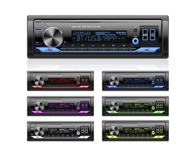 AUTORADIO TREVELY AU-0635E BLUETOOTH FM 50W 7 COLORES