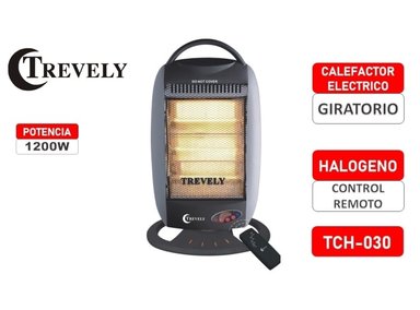 CALEFACTOR TREVELY ELÉCTRICO TCH-030 PLOMO 1200W CONTROL REMOTO
