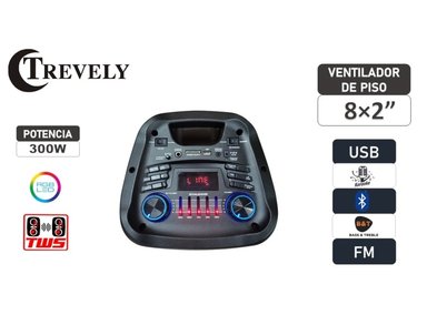 PARLANTE BLUETOOTH TREVELY WT-826 PORTATIL 300 W 8 - 2