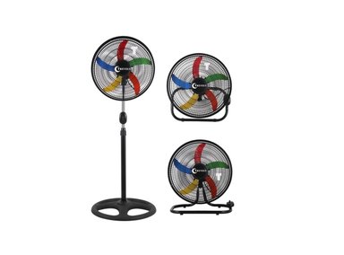 VENTILADOR DE PIE TREVELY VT-1832 90 WATTS 3 EN 1 18" MULTICOLOR