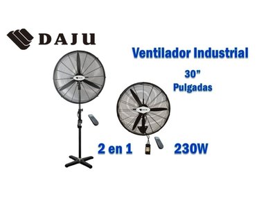 VENTILADOR INDUSTRIAL 30' DAJU DT-31C -CONTROL REMOTO - 230W - 2 EN 1