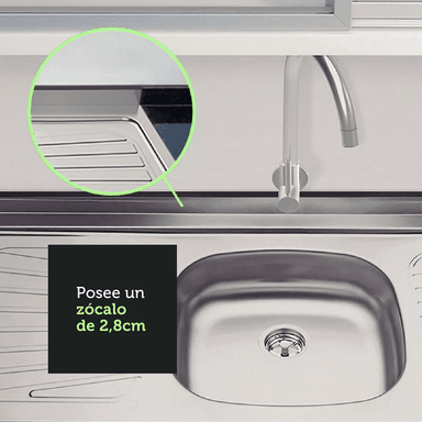 LAVADERO MADESA G53120TR001.1 COCINA 120 X 52 CM ACERO INOXIDABLE - 5