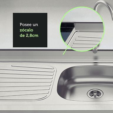 LAVADERO MADESA G53150TR001.1 COCINA 150 X 52 CM ACERO INOXIDABLE - 5