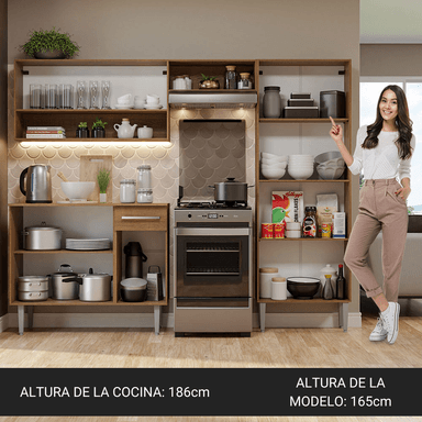 MUEBLE DE COCINA MADESA GREM2290029B 1 CAJÓN EMILLY 229 CM - 4