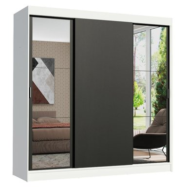 ROPERO DOBLE MADESA RENO 3 PUERTAS CORREDIZAS CON ESPEJOS