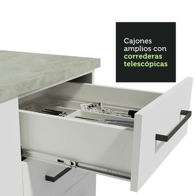 MUEBLE DE COCINA AGATA 150 CM (MOSTRADOR PARA LAVADERO) - BLANCO - 7