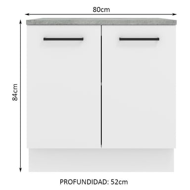 MUEBLE DE COCINA MADESA AGATA 80 CM 2 PUERTAS - 2