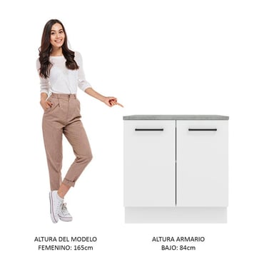 MUEBLE DE COCINA MADESA AGATA 80 CM 2 PUERTAS - 5