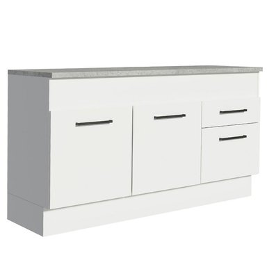 MUEBLE DE COCINA MADESA AGATA 2 CAJONES 150 CM MOSTRADOR PARA FREGADERO CON ENCIMERA - 3