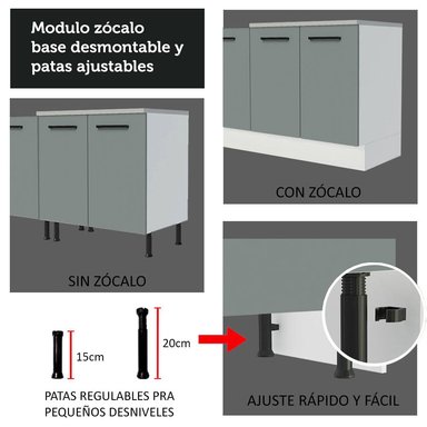MOSTRADOR MADESA G24802AG 2 CAJONES 80 CM AGATA - 5