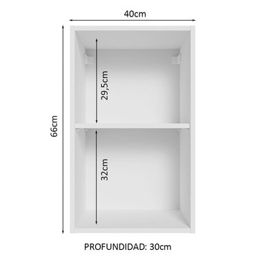 ALACENA MADESA AGATA ABIERTA CON 2 NICHOS 40 CM - 2