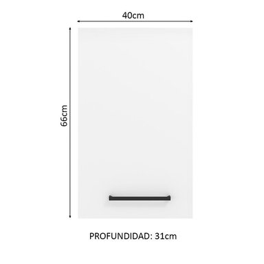 ALACENA DE COCINA AGATA 40 CM 1 PUERTA - BLANCO - 2