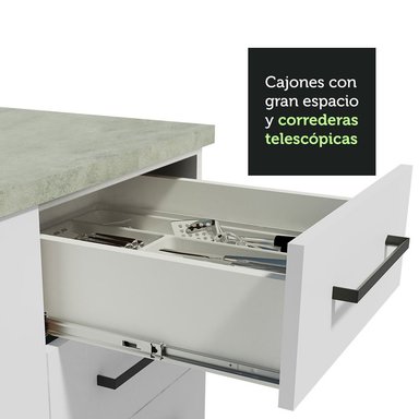 MUEBLE DE COCINA MADESA GRAG250001 3 CAJONES INTEGRAL AGATA 250 CM - 6