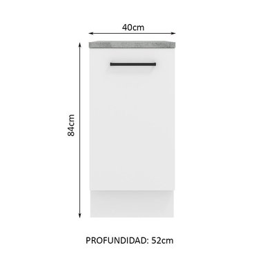 MUEBLE DE COCINA MADESA G24400AG AGATA 40 CM 1 PUERTA - 2