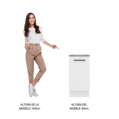 MUEBLE DE COCINA MADESA G24400AG AGATA 40 CM 1 PUERTA - 3