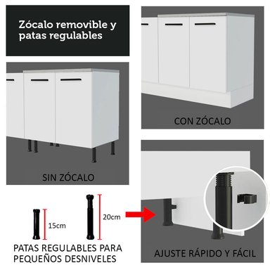 MUEBLE DE COCINA MADESA G24400AG AGATA 40 CM 1 PUERTA - 7