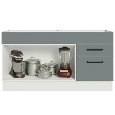 MOSTRADOR MADESA G24153AGFF 2 CAJONES AGATA 150 CM PUERTAS Y (SIN ENCIMERA NI FREGADERO) - 3