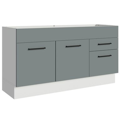 MOSTRADOR MADESA G24153AGFF 2 CAJONES AGATA 150 CM PUERTAS Y (SIN ENCIMERA NI FREGADERO) - 4