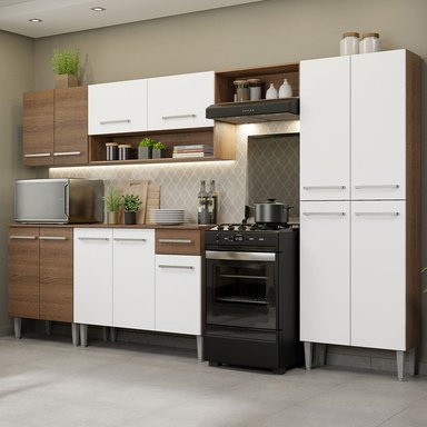 MUEBLE DE COCINA INTEGRAL EMILLY 293 CM - MARRÓN/NEGRO 01 - 2