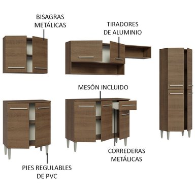 ARMARIO DE COCINA MADESA GREM293001 1 CAJÓN COMPLETO 293CM EMILLY 01 - 4
