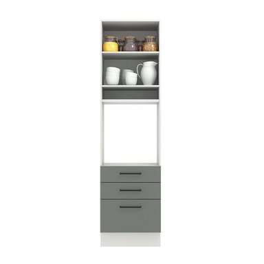 MUEBLE DE COCINA MADESA AGATA 3 CAJONES TORRE PARA HORNOS 60 CM - 4