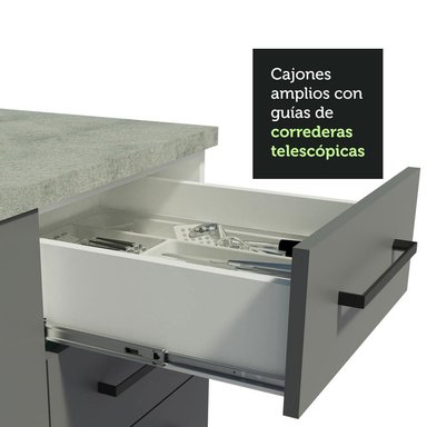 MUEBLE DE COCINA MADESA AGATA 3 CAJONES TORRE PARA HORNOS 60 CM - 6