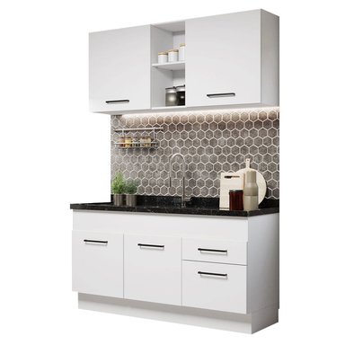 MUEBLE DE COCINA INTEGRAL AGATA 150 CM - BLANCO 02 - 2
