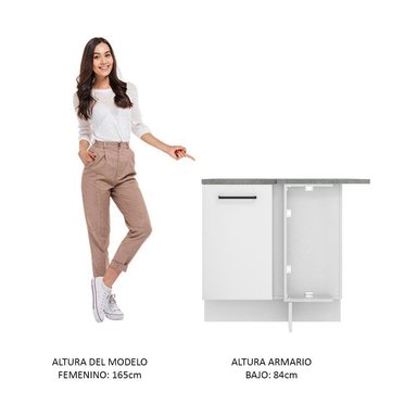 MUEBLE DE COCINA MADESA AGATA MOSTRADOR DE ESQUINA 1 PUERTA - 5