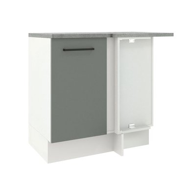 MUEBLE DE COCINA AGATA (MOSTRADOR DE ESQUINA) 1 PUERTA - BLANCO/GRIS