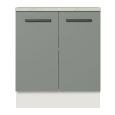MUEBLE DE COCINA AGATA 70 CM 2 PUERTAS - BLANCO/GRIS - 2