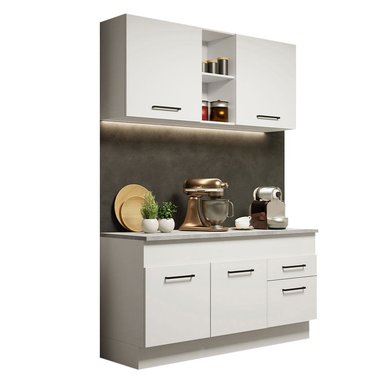 MUEBLE DE COCINA MADESA AGATA 2 CAJONES INTEGRAL COMPACTA 150 CM CON ENCIMERA - 2