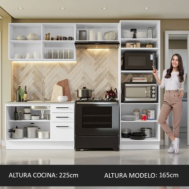 MUEBLE DE COCINA MADESA AGATA 3 CAJONES INTEGRAL 270 CM - 5