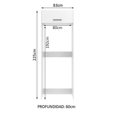 MUEBLE DE COCINA MADESA AGATA PORTAREFRIGERADOR 1 PUERTA ABATIBLE - 2