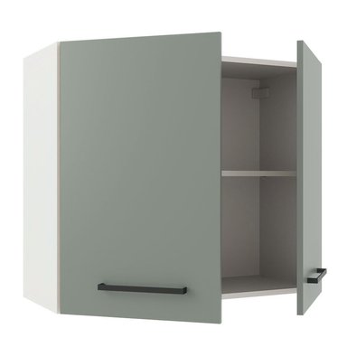 ALACENA DE COCINA AGATA 80 CM 2 PUERTAS - BLANCO/GRIS - 4