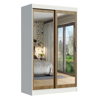 ROPERO MADESA 10972ECB TOKIO CORREDIZAS ESPEJO 2 PUERTAS 2 CAJONES MARRON