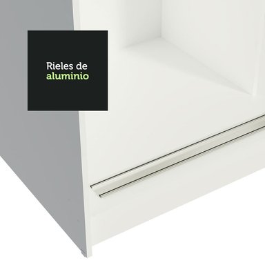 ROPERO MADESA 10972ECB TOKIO CORREDIZAS ESPEJO 2 PUERTAS 2 CAJONES MARRON - 4