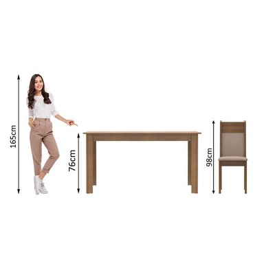 JUEGO COMEDOR MADESA 4 SILLAS CREMA HAVANA MESA TAPA MADERA - 3