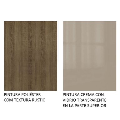 MESA DE COMEDOR MADESA 53647G2VI MADERA Y CRISTAL CREMA 167X97CM CON TABLERO 5364 - 5