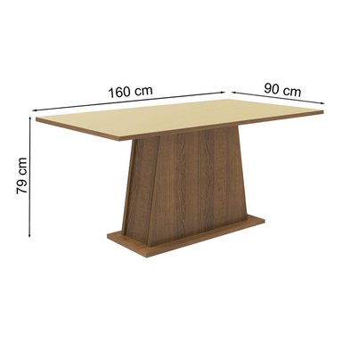 MESA DE COMEDOR MADESA 53647G2 CREMA 167X92CM - 3