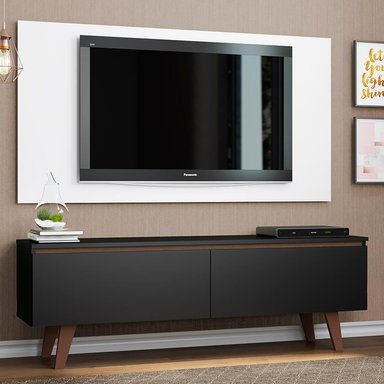 MUEBLE TV MADESA MDES020007 MUEBLE Y PANEL LE MANS PARA TV HASTA 55 PULGADAS 2 PUERTAS