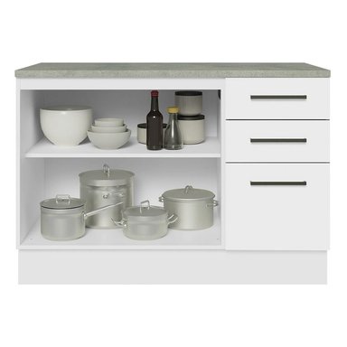 MUEBLE DE COCINA MADESA G2412409AGCT 3 CAJONES AGATA 120CM CON ENCIMERA - 4