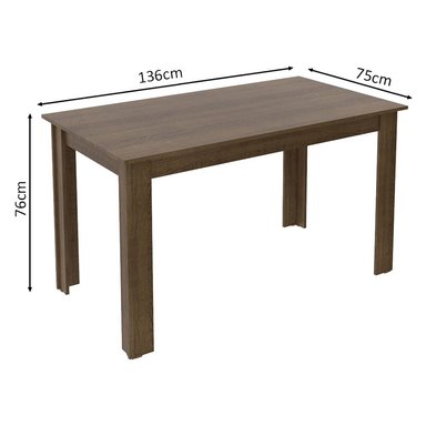 JUEGO DE COMEDOR BAHAMAS CON 6 SILLAS - MARRÓN/CREMA/BEIGE - 4