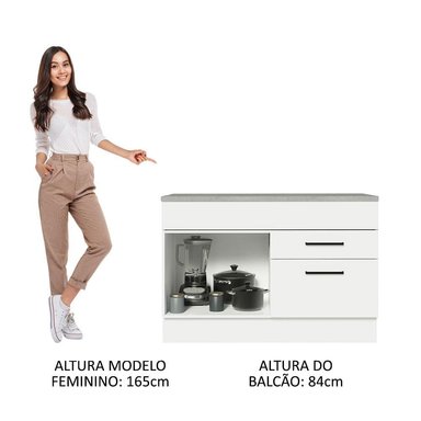 MUEBLE DE COCINA MADESA G2412309AGCT 2 CAJONES AGATA 10CM CON ENCIMERA - 6