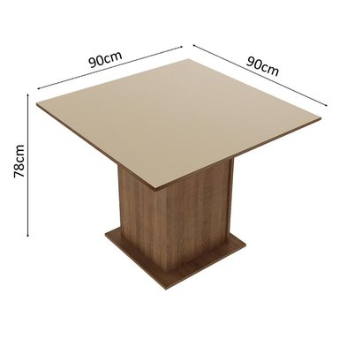 JUEGO COMEDOR MADESA MDJA0400217GPER 4 SILLAS MARRÓN ALANA MESA TAPA MADERA - 4